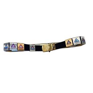 Vintage Cub Scout belt 22 merit badges 28" long‎ not including buckle
